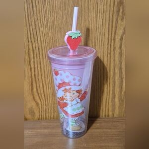 Strawberry Shortcake  Pink Character Double-Wall Tumbler with Straw